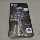 Braun Series 6 6040cs Electric Shaver with Charging Stand, Precision Trimmer, Wet & Dry, Rechargeable, Cordless Foil Shaver, Blue (6 Piece Set)