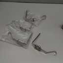 4 Holiday Design Metal Place Hook for Christmas Stockings Secure Without Slip Base Strong Iron Wall Decoration (The dimensions are shown in the figure., Silver)