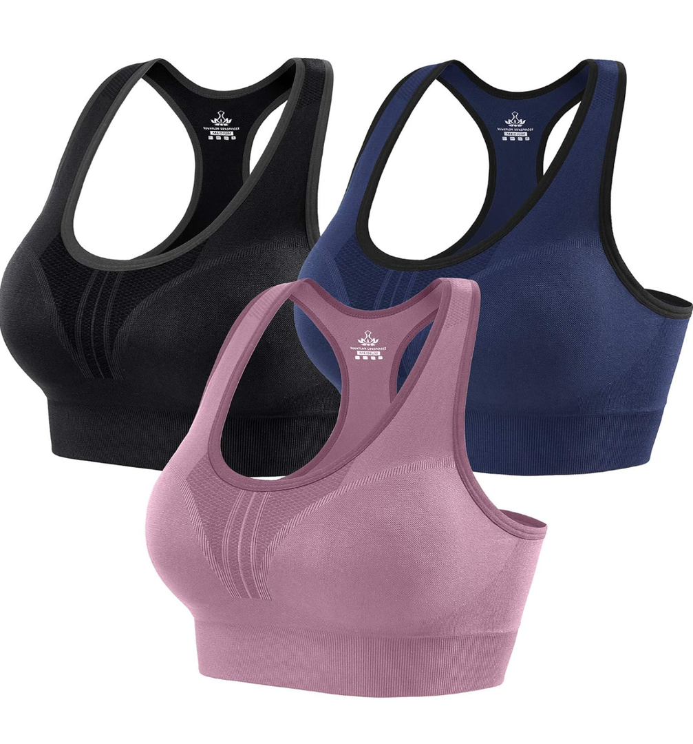 Heathyoga High Impact Sports Bras for Women High Support Padded Sports Bra Workout Bras for Women Racerback Bra for Yoga 3XL