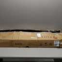 WLIVE Black TV Stand for 45, 50, 55 inch TV, Entertainment Center with LED Lights & Charging Station, TV Media Console Table with 8 Fabric Drawers and Open Shelves for Living Room, Hallway, Wood Top