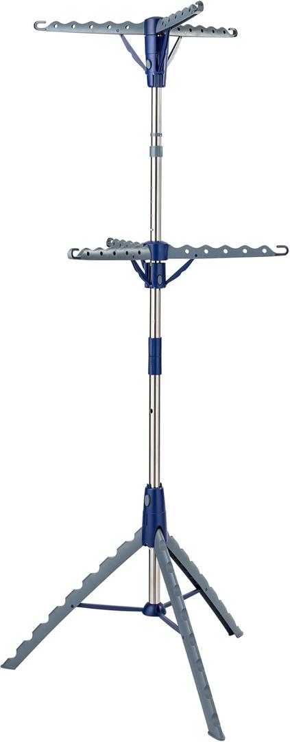 Honey-Can-Do 2-Tier Collapsible Tripod Drying Rack  Space-Saving Foldable Clothes & Laundry Rack, Portable Indoor/Outdoor Stand for Shirts, Towels & Garments