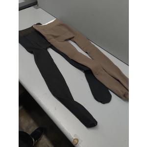 2 Pairs Women Fleece Lined Tights-Fake Translucent Leggings High Waist Pantyhose Sheer Thick Warm Tights For Women (Small, Black+brown)