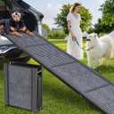 Dog Ramp for Car 71" L × 20" W, Extra-Long & Extra-Wide Foldable | Portable Dog Ramps for Large Dogs, Non-Slip Rug Surface Gentler Climb 270 lbs Capacity, Outdoor Sturdy Dog Ramp for SUV/Truck
