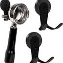 Magnetic Portafilter Holder for Espresso Machine, Coffee Tamper Organizer Rack with Powerful Magnet, Compatible with Breville, 51mm 53mm 58mm Portafilters, No Adhesive (Black)