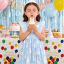 Goodstoworld Toddler Girl Dress for Kids Summer Beach Ruffle Tie Back Dresses for 2-8T (4-5T, A0-easter Bunny 02)