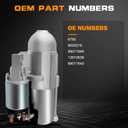 New Starter Compatible for Chevrolet for Impala 3.9L 2006-2011 for Chevrolet for Impala 3.5L 2006-2011 for Chevrolet for Monte Carlo 3.9L 2006, 1.4kW/12 Volt Starter 8000216 6785