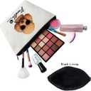 2 x Livel lhood Poodle Mom Makeup Bag Canvas Organizer Bag Toiletry Zipper Pouch Adorable Sunglasses Poodle Cosmetic Bag Present for Poodle Lovers Poodle Mom Women