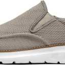 Mens Boat Loafers Slip-on Casual Mesh Walking Shoes Business Oxfords Sneakers Work Lightweight Comfortable Soft Sole (Beige), 8