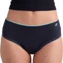 saalt Teen Brief Period Underwear - Leakproof Menstrual Underwear for Teen Girls - Full-Coverage Comfort (X-Large, Midnight Sky - Heavy Asborbency)