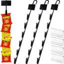 Hanging Merchandise Strips with Hooks Chip Display Rack Stands Potato Bag Holder for Retail Displaying Label Headers Greeting Card Party Vendors Snack Candy Portable Organizer Storage (6 Chip 4 Pack)