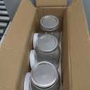 Yodecy 64 Oz Wide Mouth Mason Jars 3 Pack, Half Gallon Jars with White Plastic Lids, Clear Glass Canning Jars with Metal Split Lids, Large Jars for Fermenting, Pickling, Food Storage & Kitchen Use