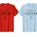 Property of Louvre Museum Since 1793 T-Shirt (Baby Blue - Medium) (Red - Large)