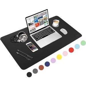 WisFox Mouse Pad, Leather Desk Pad Protector, Office Desk Mat, Non-Slip PU Leather Desk Blotter, Laptop Desk Pad, Waterproof Desk Writing Pad for Home Office Decor(Blue, 31.5" x 15.7")