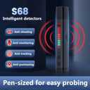 Hidden Camera Detector - 2025 Camera Detector, Hidden Device GPS Detector, Bug Detector, Camera Detector for Hotels, Travel, Office, 4 Levels Sensitivity Easy to use (Black)