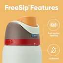 Owala FreeSip Insulated Stainless Steel Water Bottle with Straw for Sports, Travel, and School BPA-Free Sports Water Bottle, 32 oz, Boneyard | Insulated, with Straw, for Sports, Travel, and School, BPA-Free