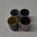 Bathroom Cups, Unbreakable Reusable Drinking Cups Set of 4 Colors Plastic Toothbrush Holder Tumbler 330ml Dishwasher Safe