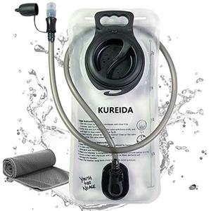 KUREIDA Hydration Bladder 2L-3L,Leak Proof Water Reservoir,BPA Free,Wide Opening, Military Water Bladder Combined with Hydration Backpacks for Biking Hiking Running Camping Climbing.
