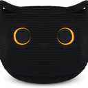 Cute Black Cat Round Basket - Cotton Rope Baskets Large Baby Laundry Blasket for Nursery, Woven Blanket Basket Hamper With Handle Toy Storage Basket for Gifts, Baby Shower 14 12 inchs 30.5L