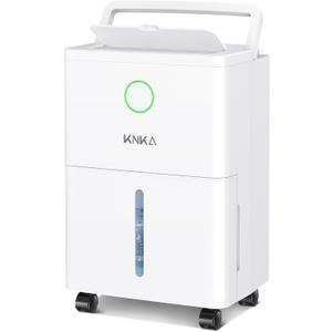 KNKA 1600 sq.ft Dehumidifier for Basement, 21 Pint Dehumidifiers for Home with Drain Hose, Continuous Drainage, Washable Filter, Intelligent Humidistat for Bedroom, Bathroom, Large Room