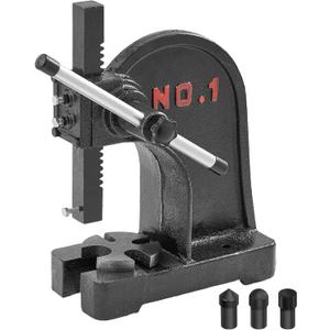VEVOR Arbor Press, 1 Ton Manual Arbor Press, 5.9" Maximum Height, Cast Iron Heavy-duty Manual Desktop Arbor Press, Precision Hand Press for Stamping, Bending, Stretching, Forming VEVOR Arbor Press, 1 Ton Manual Arbor Press, 5.9" Maximum Height, Cast Iron Heavy-duty Manual Desktop Arbor Press, Precision Hand Press for Stamping, Bending, Stretching, Forming