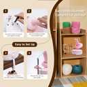 Yocrefun Electric Yarn Winder, Automatic Yarn Ball Winder for Crocheting & Knitting, Stepless Speed, Easy to Use, Efficient Large Capacity Yarn Cake Maker, Ideal Gift for Yarn Lovers (Pink)