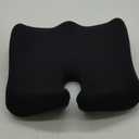 Cushion Lab Patented Pressure Relief Seat Cushion for Long Sitting Hours on Office & Home Chair - Extra-Dense Memory Foam for Soft Support. Car Pad for Hip, Tailbone, Coccyx, Sciatica - Black