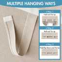 MIULEE 2 Panels 100% Blackout Linen French Door Curtains Set of 2, Privacy No Drill Thermal Insulated Room Darkening Blinds,Window Shades for Patio Front Entry Back Door Glass,W26 x L68 Inch, Natural