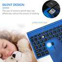 TopMate Wireless Keyboard and Mouse Ultra Slim Combo, 2.4G Silent Compact USB Mouse and Scissor Switch Keyboard Set with Cover, 2 AA and 2 AAA Batteries, for PC/Laptop/Windows/Mac - Blue Black