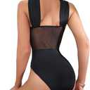 CRIPOM Corset Bodysuit Sexy Club Outfits for Women Cutout Bodysuits for Women Criss Cross Halter Top Womens Bodysuit Party Cleavage Tops Black, L