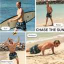 Kanu Surf Mens 5 Adventure Mens Swim Trunks  UPF 50+ Quick-Dry Bathing Suit Shorts with Pockets & Compression Liner (XXL)