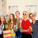 Mardi Gras Beads, 24PCS Metallic Colorful Bead Necklace Party Favors, 6 Kinds of 33" Beaded Necklace Costume Women Men Stuff, Festival Parade Throw Accessories for Wedding Birthday Celebrations