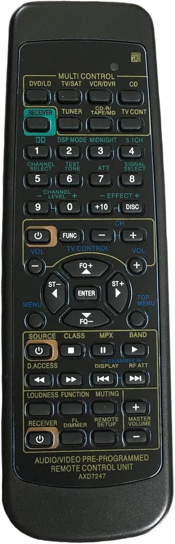 Replacement Remote Control Compatible for RCA STAV-3970 STAV-3990 STAV-4180 Professional Series 5.1 Channel Audio Video Receiver