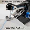Portable Handheld Sewing Machine for Adults - Mini Hand Held Sewing Stitching Machine for Beginners - Small Electric Cordless for Quick Fabric Home Travel Clothes Pants DIY Fabric Denim (Black)