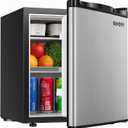 EUHOMY 1.7 Cu.Ft Mini Fridge, Reversible Single Door Compact Refrigerator, Adjustable Thermostat, Energy Saving, Mini Fridge for Bedroom, Office, Dorm, Silver