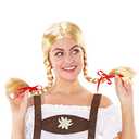 fun shack Adults Bavarian Wig Adults Blonde Pigtails German Oktoberfest Hair Accessory One Size