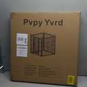 Pvpy Yvrd Heavy-Duty Iron Dog playpen Outdoor Indoor, 24 inch 4 Panels Dog Fences for RV Camping/ Yard/ Garden, Portable Dog Play Pen for Dogs, Puppies, Small Animals, Black Silver