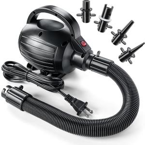 iLink-outer Electric Air Pump for Inflatables-600W-110-120V AC High Power Quick Inflation and Inhalation-Portable air Pump 4 nozzles-Suitable for Pool Toys,Gymnastics Mat,Dog Floating Ramp,Gymnastics