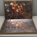 2pcs Vintage Dark Floral Canvas Wall Art Moody Autumn Floral Wall Decor Pictures Country Flowers Posters Prints Still Life Paintings for Farmhouse Living Room Bedroom Dining Room Decor 16x24 Inch