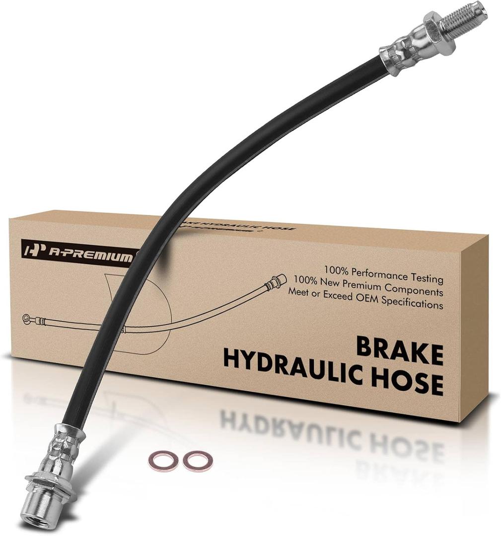 2 x A-Premium Rear Center Brake Hydraulic Hose Compatible with Select Toyota Models - Previa 1991 1992 1993 1994 1995 1996 1997 2.4L - Replace# 9094702617