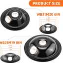 Electric Stove Burner Drip Pans WB31M19(8) WB31M20(6) and Electric Stove Top Burner WB30M1(6") WB30M2(8") Compatible for G-E Hot-point Ken-more General Electric Stove Parts by MIFLUS