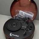 ClearClick Vintage Suitcase Turntable with Bluetooth & USB - Classic Wooden Retro Style