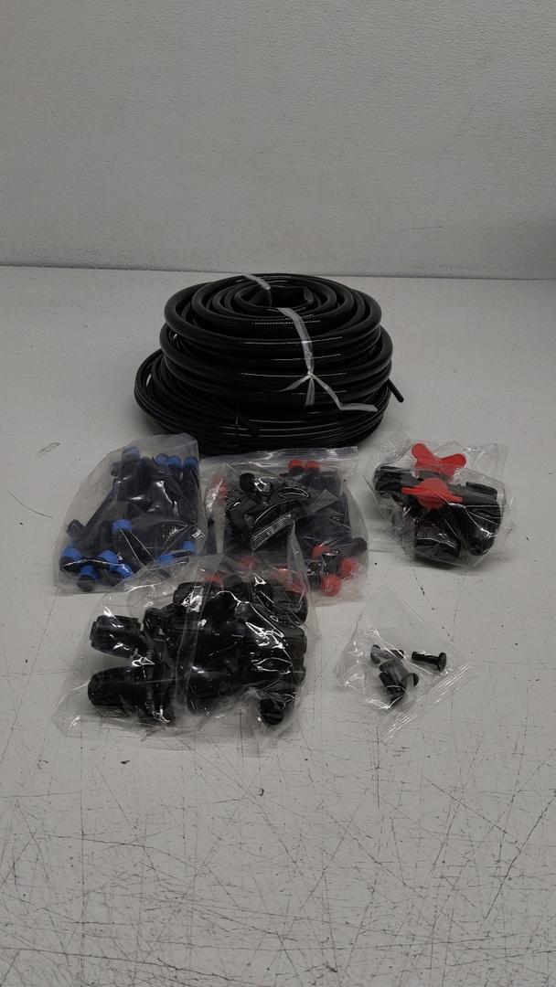 240FT Drip Irrigation System for Garden 2025 New Drip Irrigation Parts Automatic Garden Watering System with 1/2 1/4 Irrigation Tubing, Quick-Connect 1/4 inch Fittings,3 Types of Drip Emitters