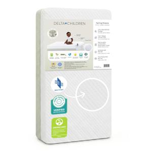 Delta Children Spring Breeze Mattress - Breathable Baby Crib & Toddler Mattress with Cloud Core - Machine Washable Cover - GREENGUARD Gold Waterproof