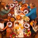 168pcs Thanksgiving Turkey Plates Napkins Party Supplies Fall Thanksgiving Paper Cups Disposable Tableware Set for Autumn Friendsgiving Party Decorations 24 Guests