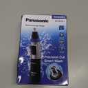 Panasonic ER-GN30-K Nose, Ear n Facial Hair Trimmer Wet/Dry with Vortex Cleaning System, Black (Blue)