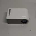 Mini Projector with WiFi and Bluetooth, Outdoor Portable Mini Projector for iPhone Supports 1080P with Built-in Speaker, Movie Projector for Home Theater Compatible with iOS/Android/PC/TV Stick/HDMI, White/Grey