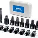 toolant 15pcs Impact Screw Extractor Set, Bolt & Nut Remover Socket Tool Kit, Stripped Bolt Extractor for Damaged Screws and Bolts