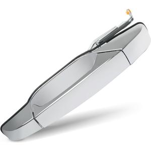 Exterior Chrome Door Handle Rear Left Driver Side Compatible with 2007-2014 Chevy Silverado Suburban Avalanche Tahoe, GMC Sierra Yukon, Cadillac Escalade Replace 15915659, 20954849, 22738725, 25890289
