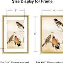 BKABOT 4x6 Picture Frame Set of 3, Brass Metal Photo Frames with HD Glass, Fits 3x5 with Mat or 4x6 without Mat, Wall Hanging and Table Display