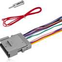 3PCS Aftermarket Radio Wiring Harness Adapter Kit, 24Pin Radio Stereo Audio Modified Pigtail Connector Plug, Compatible with Chevrolet Chrysler Hummer Buick Suzuki Install CD Player Receiver (colorful)